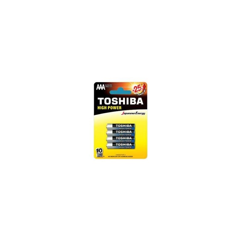 (1 Confezione) Toshiba Batterie 4pz MiniStilo LR03GCP BP-4 AAA
