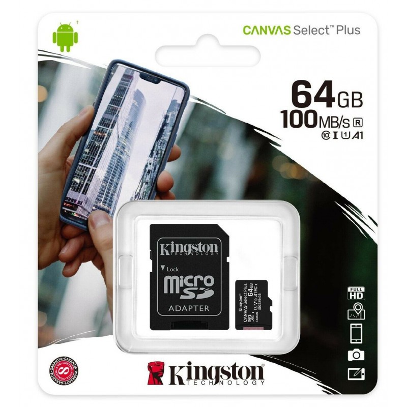 MICRO SD CANAVAS PLUS 64GB KINGSTON