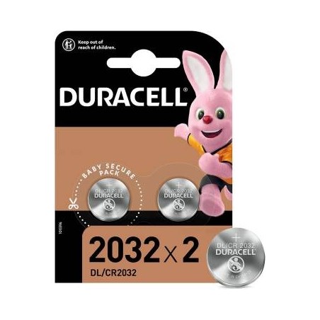 (1 Confezione) Duracell Lithium Batterie 2pz Bottone DL/CR2032